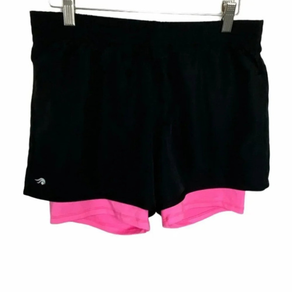 Ideology XL black shorts with pink spandex liner
